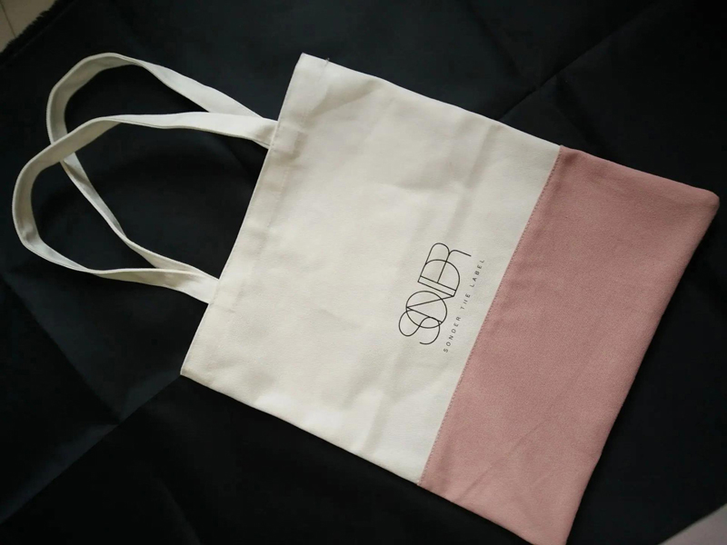 素面帆布拼接袋